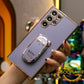 Panda Stand Plating Phone Case for Samsung S25Ultra S25Plus S25 S24Ultra S24Plus S24 S24FE