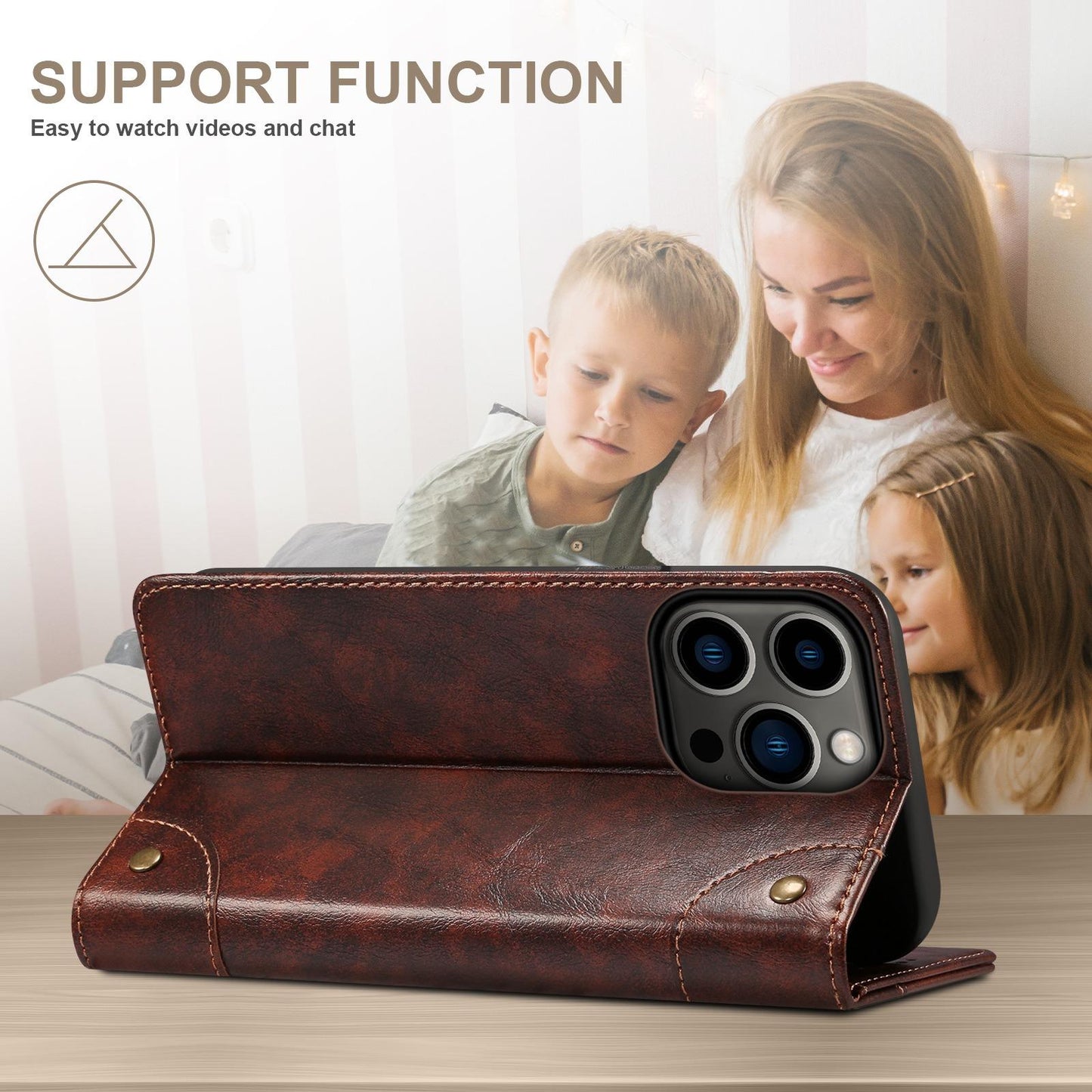 For Samsung S25 S24 S23 S22 Note20 Ultra Plus Phone Case, Smooth Surface Flip Wallet Case For Women Men Durable Faux Card Slot Leather Kickstand Magnetic Clasp Shockproof Phone Case