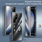 HD Clear Magnetic Double Sided Tempered Glass Front Matte Magnetic Ring Back Phone Case For Samsung S25Ultra S25 S24 S23 S22 S21 Aluminum Alloy Frame Full Cover [Not Support Fingerprint]