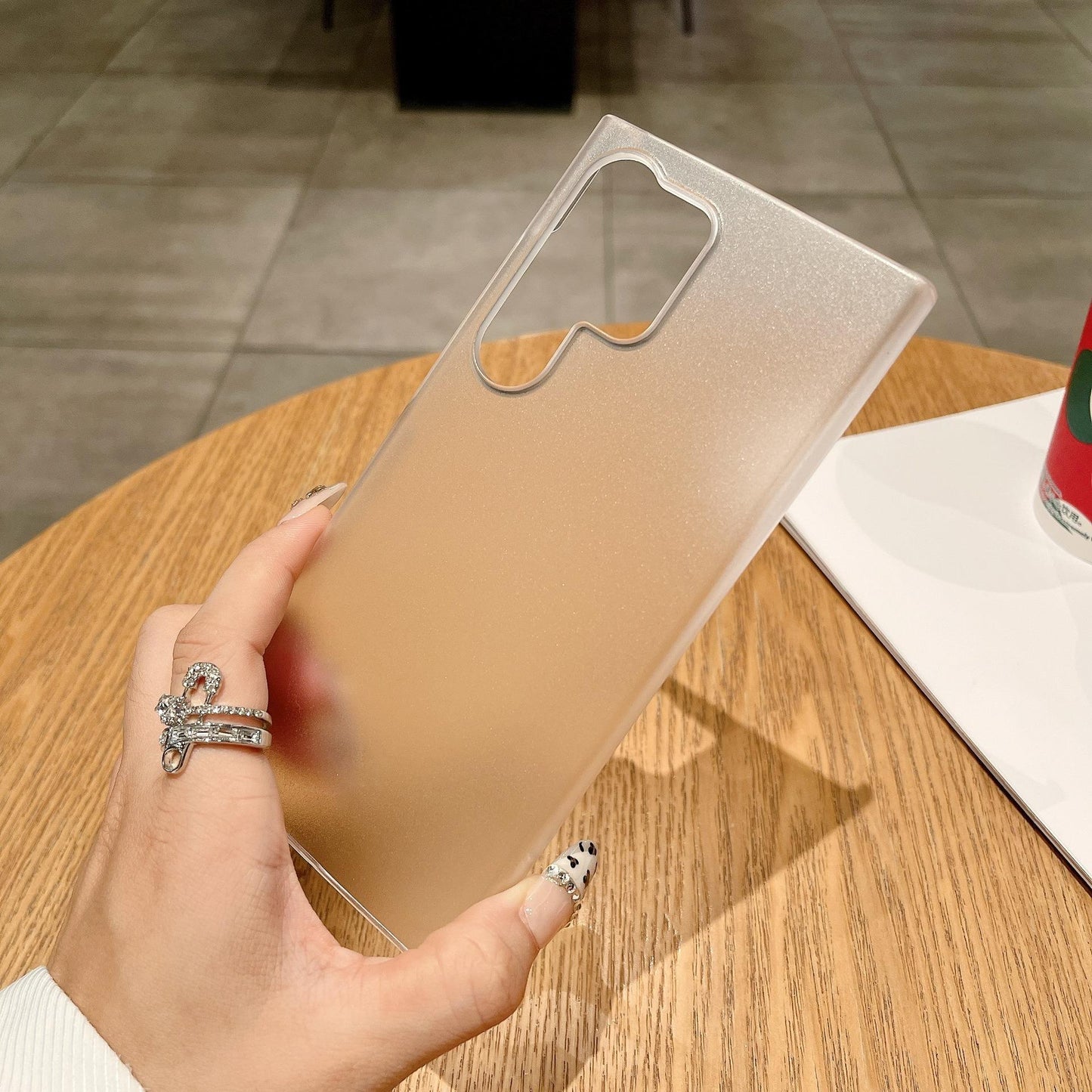 Matte PC Ultra Thin Transparent Frozen Fog Phone Case with Kickstand For Samsung S25Ultra S24 S23 S22 Note20 A14 A15 A16 A54 A55 A56 Not Yellowing Clear Hard Full Cover