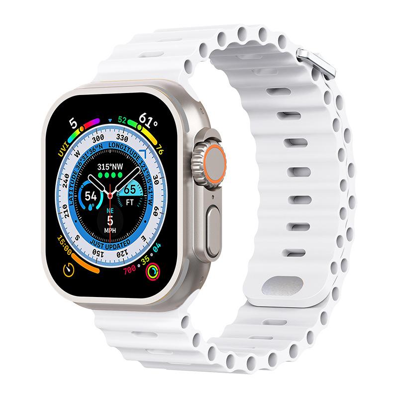 Ocean strap For Apple Watch Ultra Band 49mm 8 7 45mm 41mm Silicone Bracelet Wristband iWatch 6 5 4 3 SE 44mm 40mm 42mm 38mm band