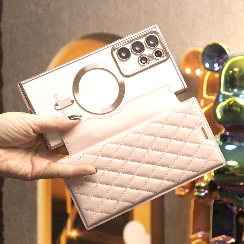 Strong Magnetic Suction Flip Leather Phone Case For Samsung S25Ultra S25 S24 S23 S22 Ultra Plus A15 A16 A35 A55 A05 Case High Leather Card Slot Equipped With Lens Protector Case