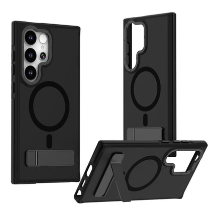 For Samsung S25Ultra S25+ S25 S24 S23 Phone Case With Line Bracket, Metal Camera Protection, Elegant Kickstand Matte Strong Magnetic Case Camera Shockproof Bumper Hard Cover