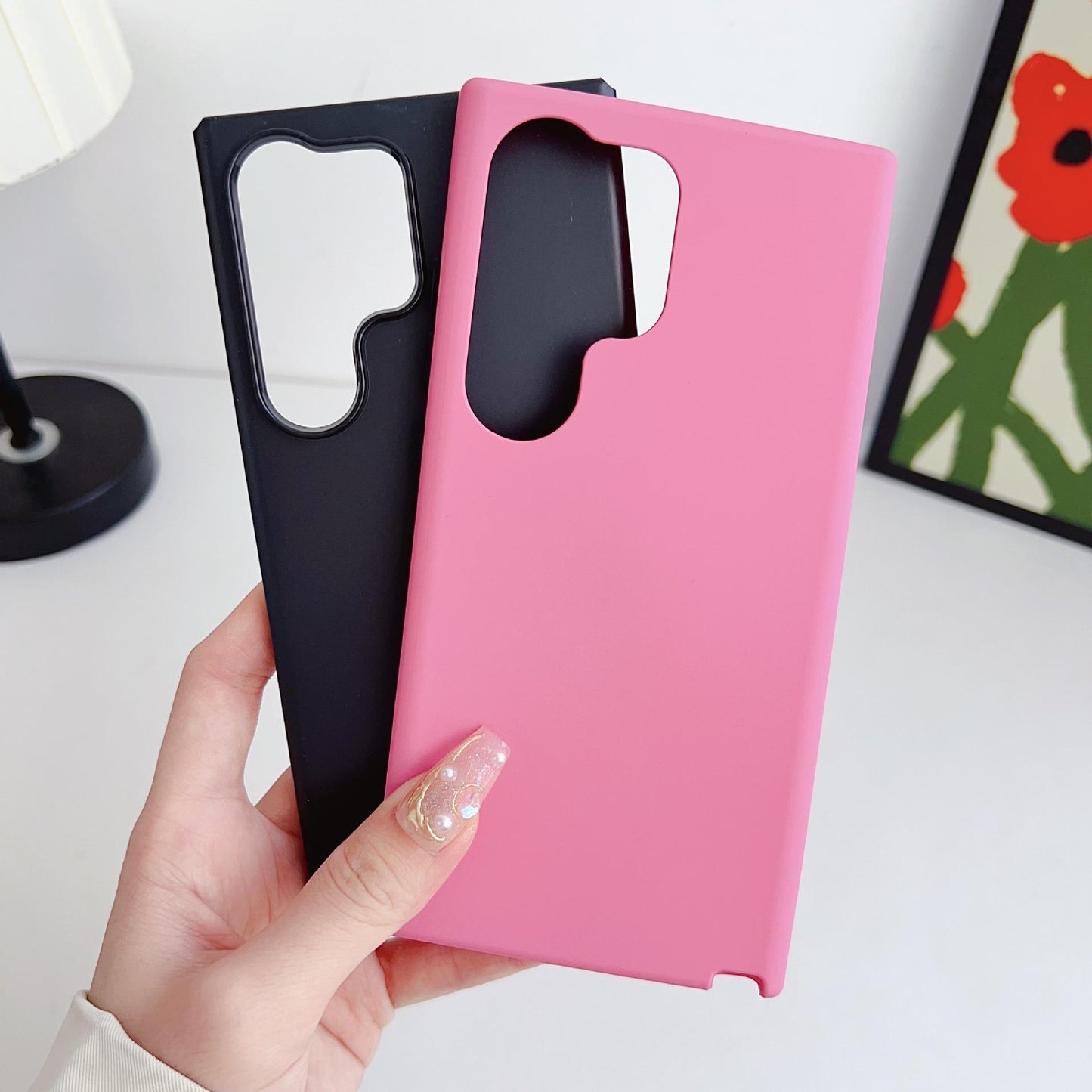 Matte Liquid Silicone Slim Phone Case For Samsung S25Ultra S24 S23 S22 Skin Feel PC Shockproof Soft Full Cover
