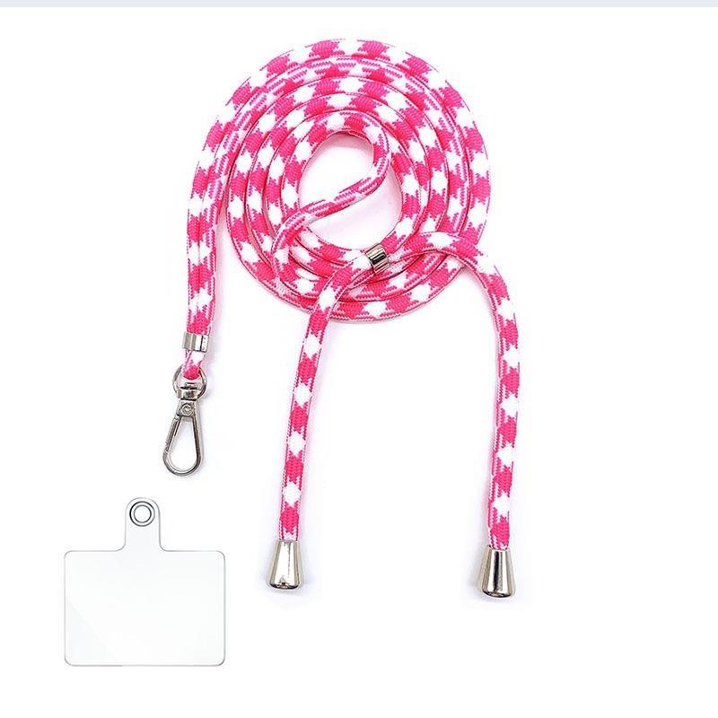 6MM Colorful Adjustable Crossbody Phone Lanyard Strap Mobile Phone Hanging Rope Detachable Rotatable Clasp Phone Neck Straps Anti-lost Lanyards for Telephone Jewelry