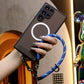 Luxury Matte Clear Support Magnetic With Multifunctional Climbing Rope For S25 S24 Ultra Plus S24FE