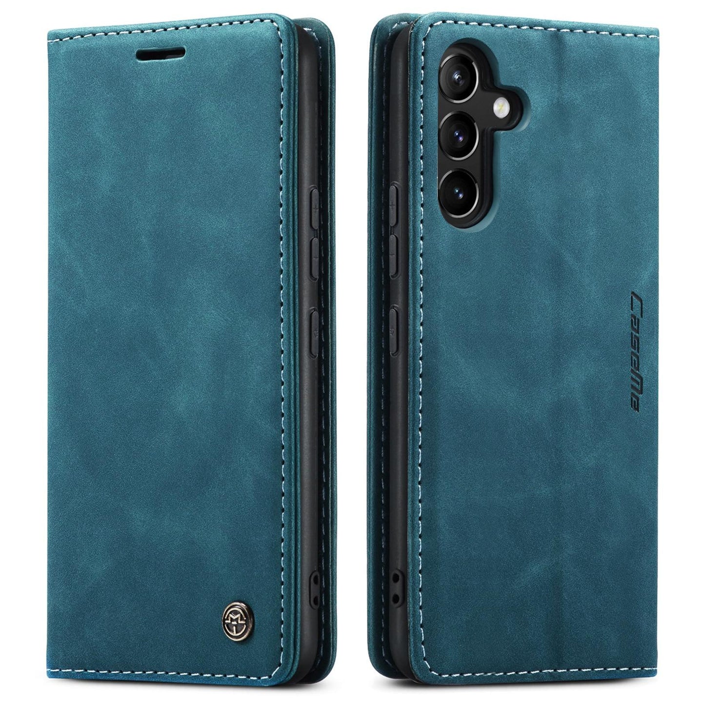 For Samsung A14 A15 A16 A24 A25 A26 A34 A35 A36 A53 A54 A55 A56 Case With Card Holder, Matte Wallet Case For Women Men, Durable Faux Leather Kickstand Magnetic Clasp Shockproof Phone Case