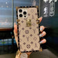 Luxury Classic Leather Lock Anti Drop Case For iPhone 16 15 14 13 12 11 Plus Pro Max Fashion Square Case Back Cover