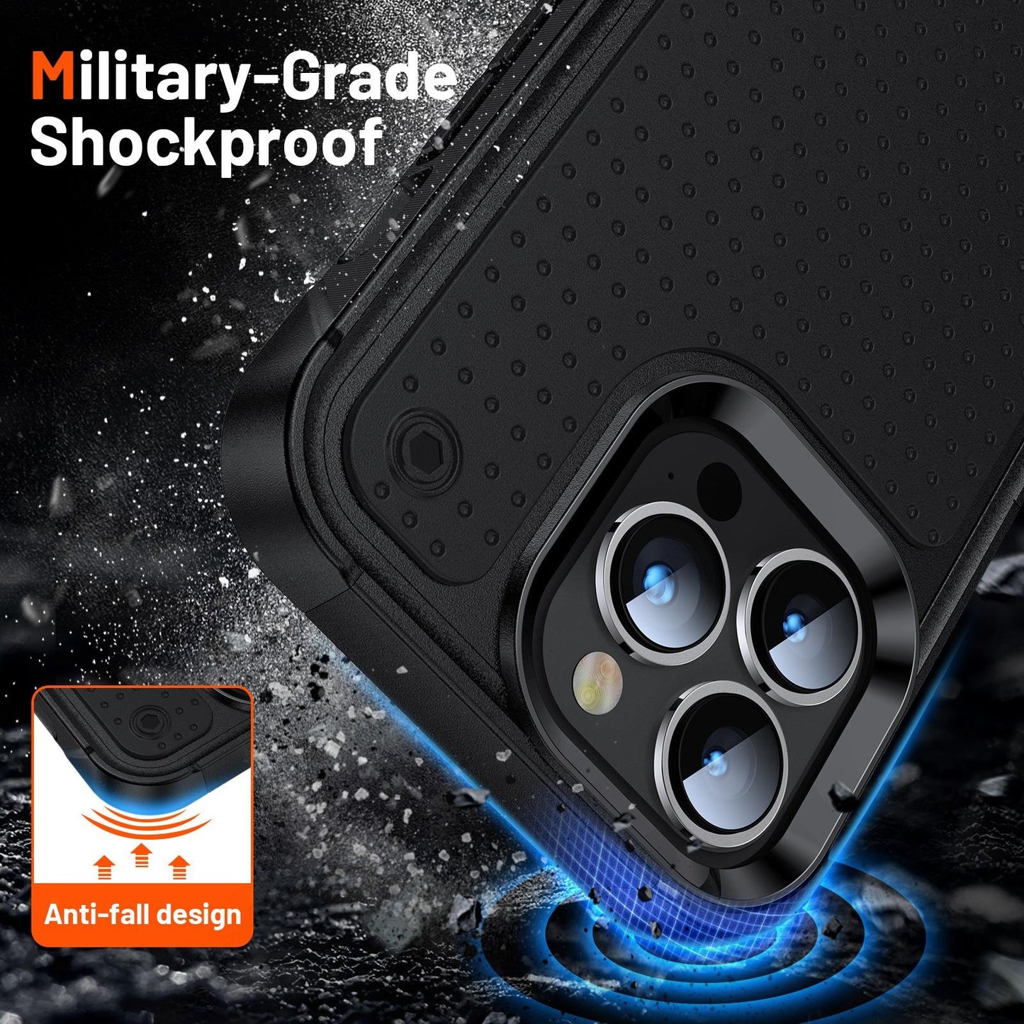 Anti-Dust Fall Heavy Duty Protection Shockproof Phone Case for iPhone 16ProMax 16 15 14 13 12 11 Hard Full Cover
