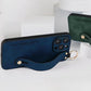 For iPhone 16ProMax 16 15 14 13 12 Case With Wristband, Matte Durable Faux Leather Kickstand Shockproof Phone Case