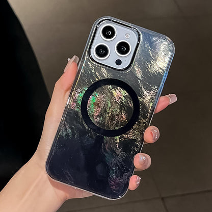 Glacier Texture Magsafe Wireless Charging Case For Samsung S25 S24 S23 S22 Ultra Plus FE Gradient Magnetic Back Cover