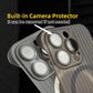 For iPhone 16 15 14 13 12 Pro Max Phone Case, Ultrathin Frameless Corrugated Grille PC Hard Matte Frozen Fog Clear High Transparency Full Cover
