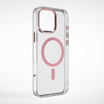 Crystal HD Transparent Strong Magnetic Camera Hardware Shockproof Phone Case For iPhone 16ProMax 15 14 13 Not Yellowing Clear Hard Full Cover