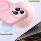 Liquid Silicone Fine Ring Strong Magnetic Precision Crystal Len Protector Fingerprint-proof Phone Case For iPhone 16ProMax 15 14 13 12 11, Soft Skin Feel Shockproof Soft Full Cover