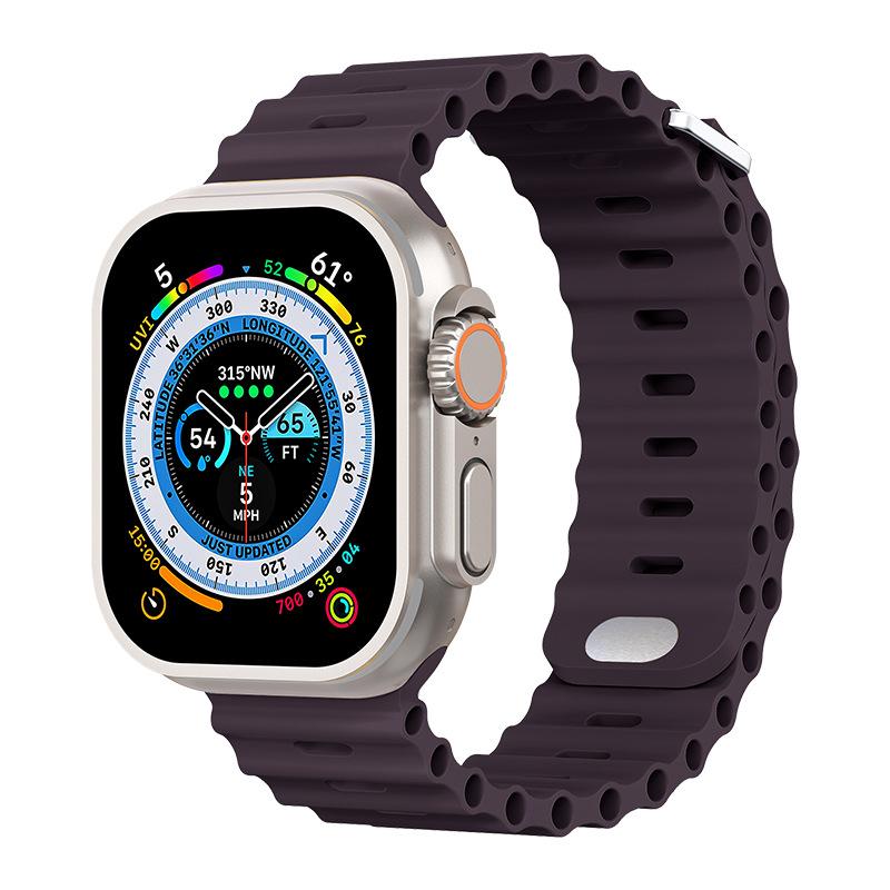 Ocean strap For Apple Watch Ultra Band 49mm 8 7 45mm 41mm Silicone Bracelet Wristband iWatch 6 5 4 3 SE 44mm 40mm 42mm 38mm band