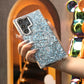 Glitter Glitter Transparent Strong Magnetic For Magsafe Phone Case For Samsung S25Ultra S25+ S25 S24 S23 A14 A15 A16 A24 A25 A34 A35 A54 A55 Metal Frame Shockproof Bumper Acrylic Hard Cover