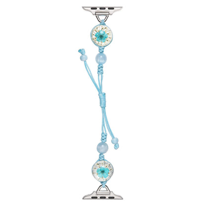 Crystal Flower Chain Metal Strap for Apple Watch 44mm Band 45 42 38 41 Ultra 49mm Link Bracelet for IWatch Series 9 8 7 6 SE 5 4