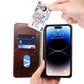 For Samsung S25 S24 S23 S22 Note20 Ultra Plus Phone Case, Smooth Surface Flip Wallet Case For Women Men Durable Faux Card Slot Leather Kickstand Magnetic Clasp Shockproof Phone Case