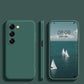 Square Liquid Silicone Matte Shockproof Phone Case For Samsung S25 S24 S23 Camera Protect Soft Cover