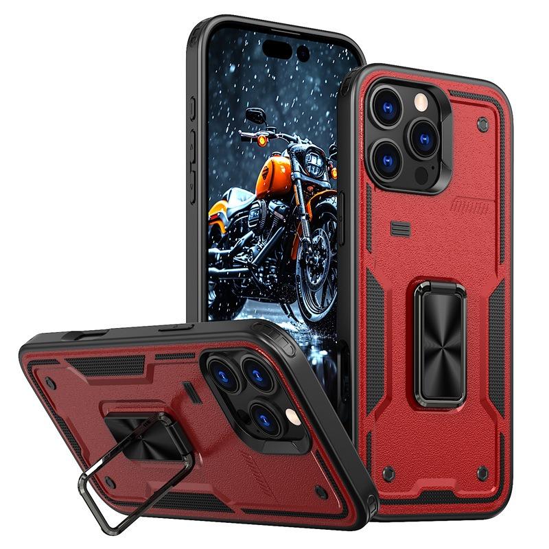 Anti-Dust Matte Anti-Fall Heavy Duty Protection Shockproof Phone Case With Kickstand for iPhone 16ProMax 16 15 14 13 12 11 XR Bumper Hard Full Cover