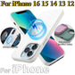 Strong Magnetic Liquid Silicone Antislip Phone Case for iPhone 16 15 14 13 12 Pro Max for MagSafe, Skin-friendly Shockproof Full Cover with Microfiber Lining