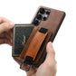 For Samsung S25 S24 S23 S22 Note20 Ultra Plus Phone Case, Smooth Surface Oil Wax Pattern Flip Elasticity Wallet Card Slot Wristband Leather Kickstand Shockproof Phone Case
