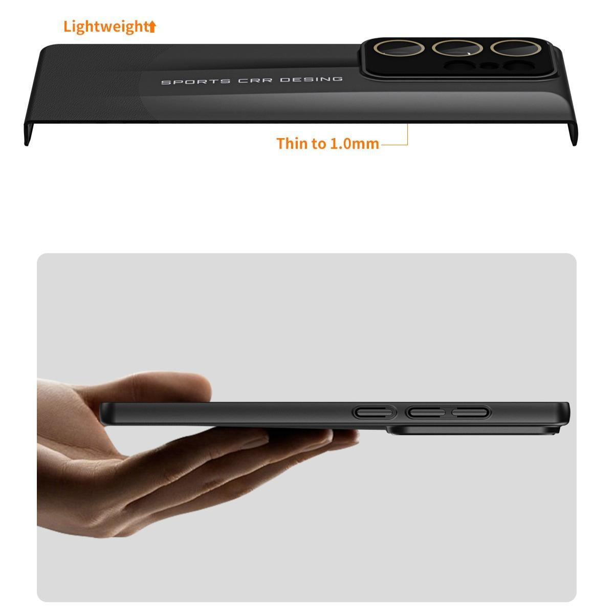 Premium PC Leather Two-tone Len Protector Shockproof Phone Case For Samsung S25Ultra S25 S24 S23 Hard Full Cover