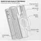 Luxury HD Crystal Clear Glossy Acrylic Phone Case Fine Line For Magsafe For Samsung S25Ultra S24 S23 S22 A36 A55 A56 Metal Camera Frame Key Magnetic Hard Back Cover