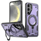 Anti-Dust Anti-Fall Heavy Duty Protection Shockproof Magnetic Phone Case With Rotating Metal Kickstand for Samsung S25Ultra S24 S23FE S23 A06 A05 A16 A15 A25 A35 A55 Bumper Matte Hard Cover