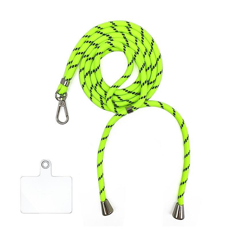 6MM Colorful Adjustable Crossbody Phone Lanyard Strap Mobile Phone Hanging Rope Detachable Rotatable Clasp Phone Neck Straps Anti-lost Lanyards for Telephone Jewelry