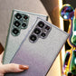Glitter Transparent Gradient Plating Basic Phone Case For Samsung S25 S24 S23 S22 S21 Note20 Soft TPU Back Cover