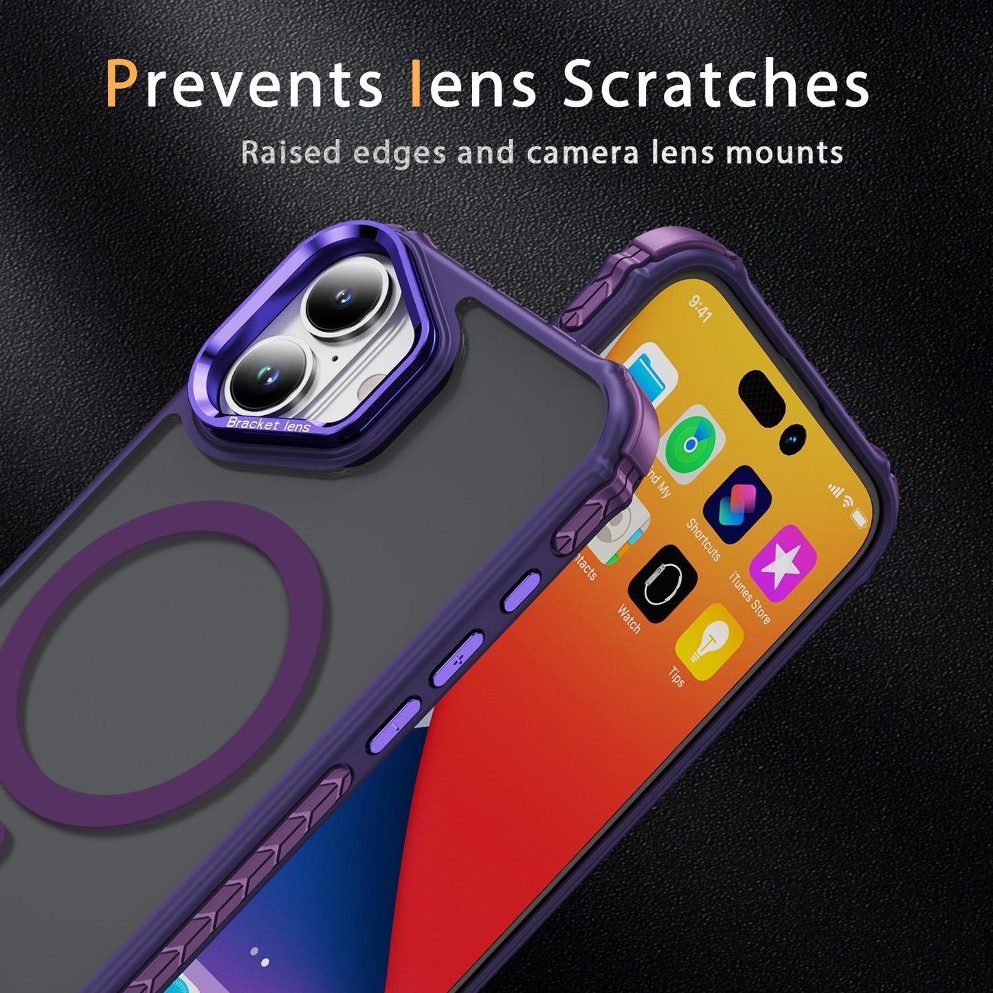 Two-Tone Matte Transparent Anti-Dust Four Corner Anti-Fall Bumper Shockproof Strong Magnetic Phone Case With Metal Camera Kickstand for iPhone 16ProMax 16 15 14 13 12 11 XR Hard Cover