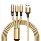 3 In 1 Charging Cable USB Type C Charger Cord MultiPort Micro Cable For iPhone 16 15 14 Pro Max Samsung Galaxy Xiaomi