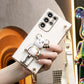 Candy Bear Holder Crossbody Lanyard Phone Case For Samsung S25 S24 S23 S22 S21 Note20 Soft TPU Back Cover