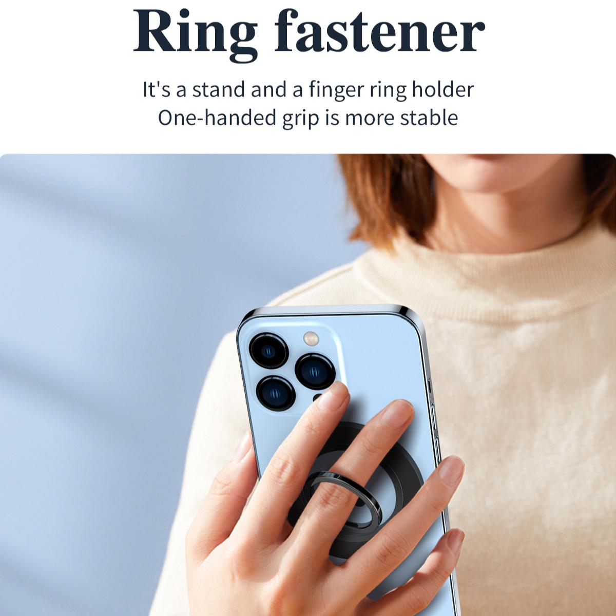 180 Degree Rotation Strong Magnetic Finger Ring Phone Holder Classy Damping Fold Stable Support Multi-angle Ring, for iPhone 16 15 14 13 12 for Samsung S25 S24 S23