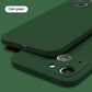 Slim Thin Luxury Square Liquid Soft Silicone Case For iPhone 16 15 14 Pro Max Protective Shockproof Back Cover with Microfiber Lining