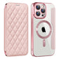 Magnetic Suction Flip Leather Case For iPhone 16 15 14 13 for Magsafe Case High Leather Equipped With Lens Film Case