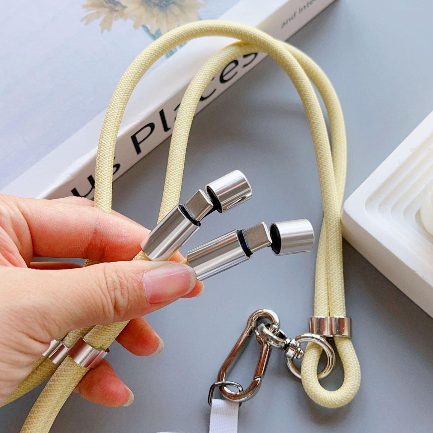 0.3M 1.2M 1.6M PD 60W Fast Charging TYPE C to TYPE C For Samsung S25Ultra S24 2 IN 1 Cell Phone Lanyard Charger Cable for iPhone 16ProMax 16 15 Pro Max C-L Cross-body Strap Mobile Phone Lanyard