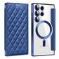 Magnetic Suction Flip Leather Case For Samsung S25 S24 S23 S22 for Magsafe Case High Leather Equipped With Lens Film Case