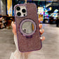 Bling Rhinestone Plating Diamonds Magnetic Wireless Charging Phone Case With Luxury Glitter Mirror Magnetic Kickstand For Samsung S24 S23 S22 Shockproof Protection Soft Bumper Cover