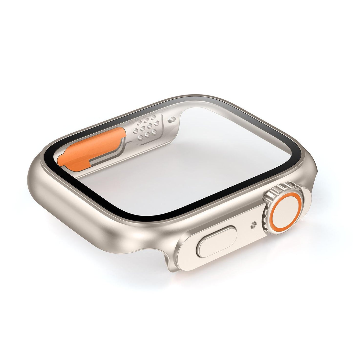 PC Firm Cover for Apple Watch Case 45mm 41mm 44mm 40mm 42mm 38mm Glass Appearance Upgrade ultra iWatch Series 9 8 7 SE SE2 6 5 4