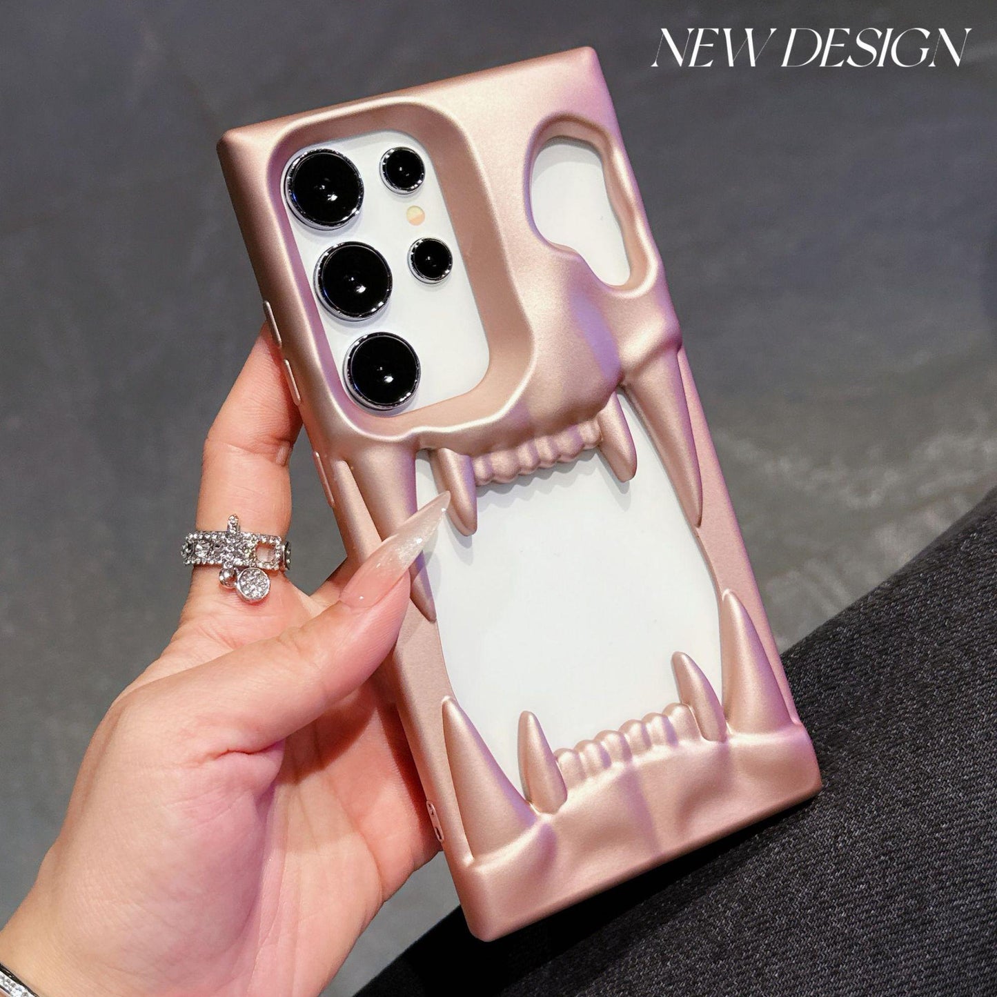 For Samsung S25Ultra S25+ S25 S24Ultra S24+ S24, Fancy Shape Cool Skull Matte Plating Hollow Heat Dissipation Case Cooling Soft Back Cover
