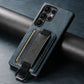 For Samsung S25 S24 S23 S22 Note20 Ultra Plus Phone Case, Smooth Surface Oil Wax Pattern Flip Elasticity Wallet Card Slot Wristband Leather Kickstand Shockproof Phone Case
