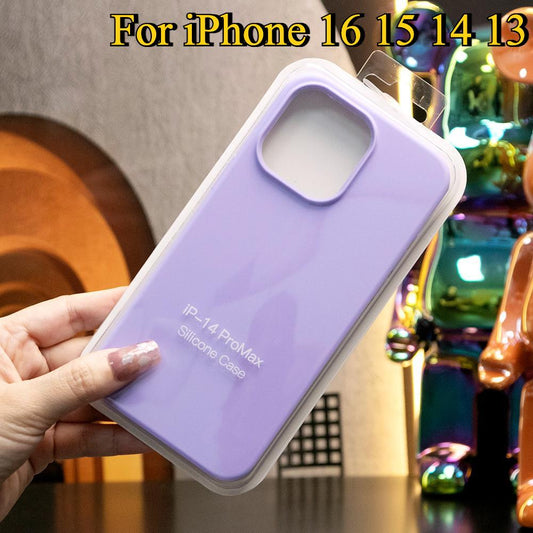 Simple Popular Silicone  Anti drop Phone Case For iPhone 16 15 14 13 Pro Max