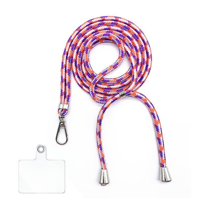 6MM Colorful Adjustable Crossbody Phone Lanyard Strap Mobile Phone Hanging Rope Detachable Rotatable Clasp Phone Neck Straps Anti-lost Lanyards for Telephone Jewelry