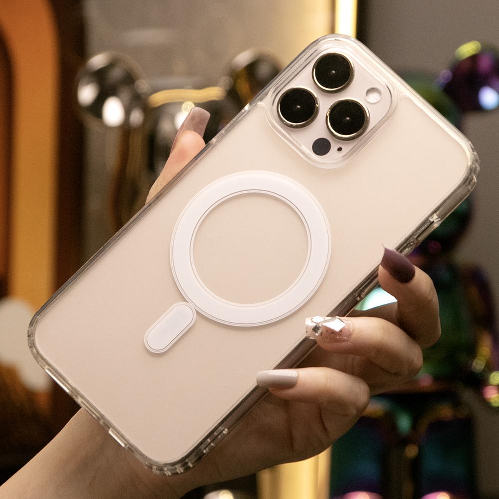 Transparent Magnetic Wireless Charging Phone Case For iPhone 16 15 14 13 12 11 Pro Max XR X/XS XSMax