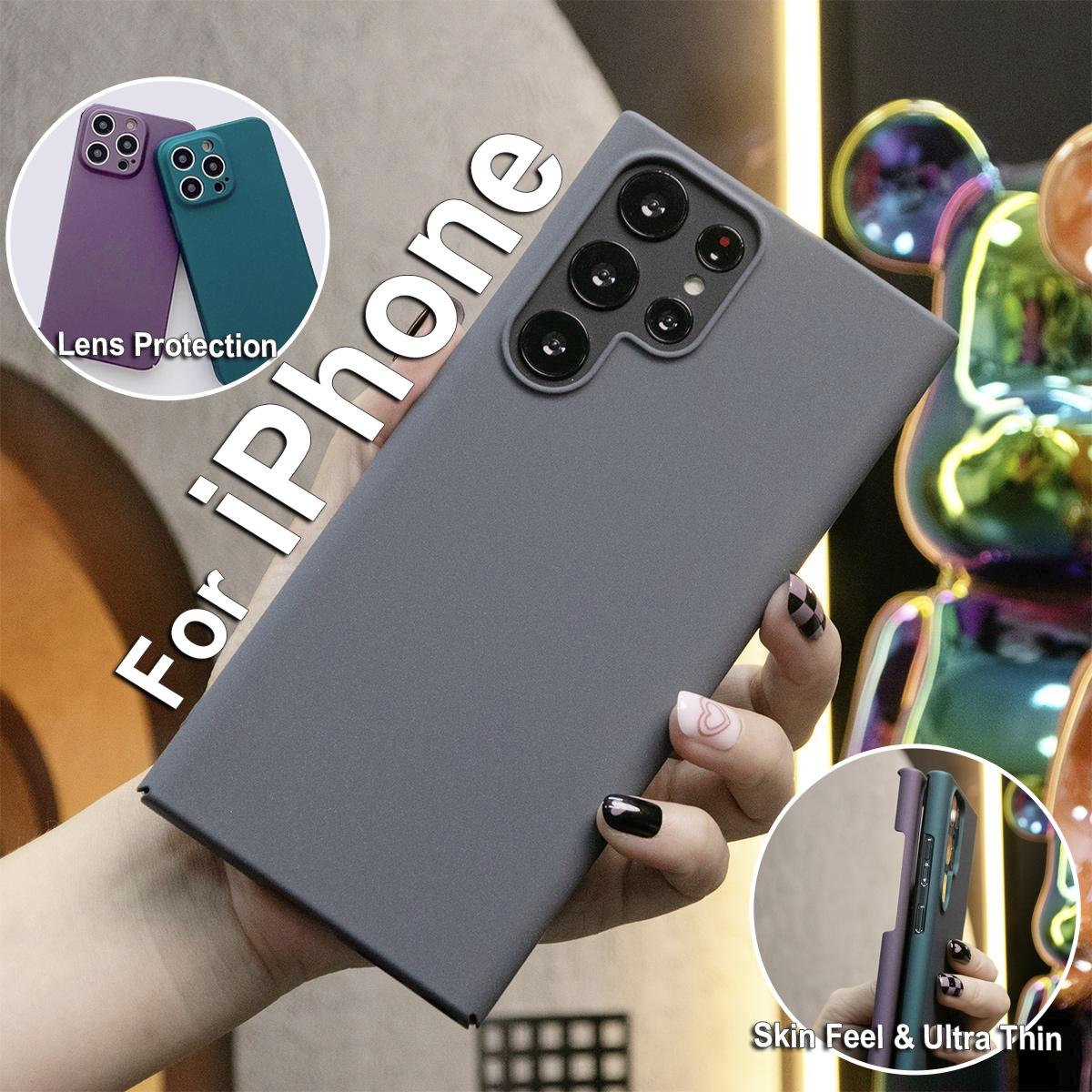 Ultra Thin Sandstone Feel Matte Hard Phone Case For iPhone 16 15 14 13 12 11 XR XSMax X/XS Full Hard Protect Back Phone Cover
