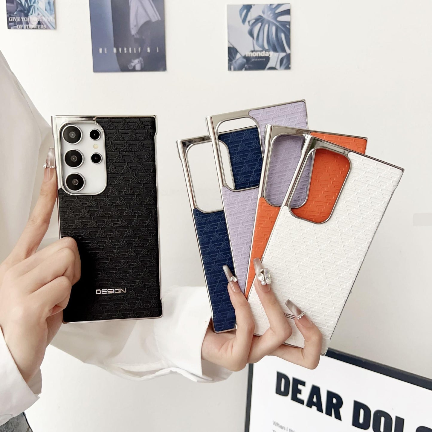 For Samsung S25Ultra S25+ S25 S24Ultra S24+ S24 Phone Case, Premium Printing Matte Plating Cooling PC Frameless Leather Ultra Slim, Camera Protection Cover Hard Cover