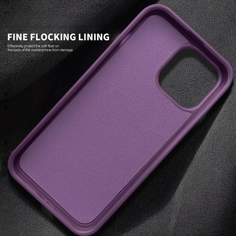 Luxury Full Leather Glossy Kickstand Phone Case For Magsafe For iPhone 16ProMax 16 15 14 13 12 11 Metal Ring Magnetic Metal Holder Shockproof Stand Back Cover