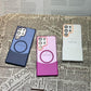 Matte Clear Fission Magnetic Two-tone Slim PC Phone Case For Samsung S25Ultra S25 S24 S23 S22 Transparent Skin Feel Bumper Shockproof Hard Full Cover